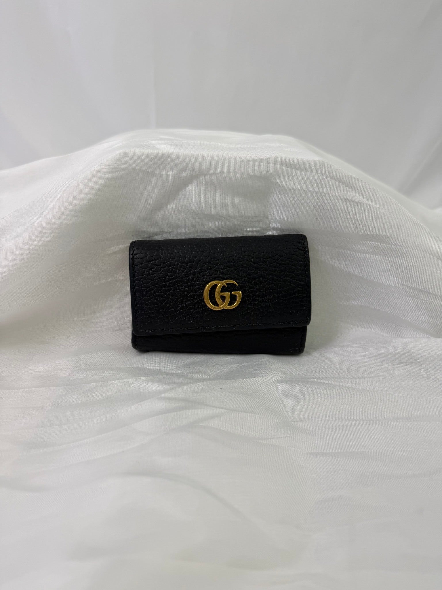 Gucci Black Leather Marmont 6 Ring Key Case