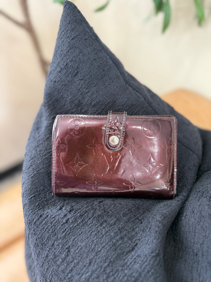 Louis Vuitton Dark Plum Vernis French Wallet