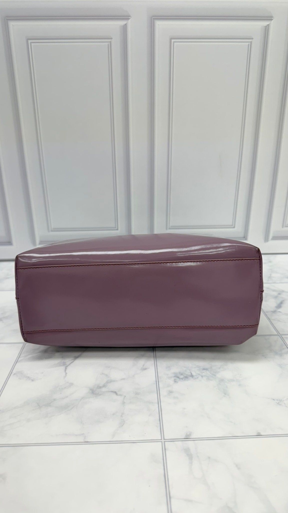 Prada Purple Patent Leather Handbag 