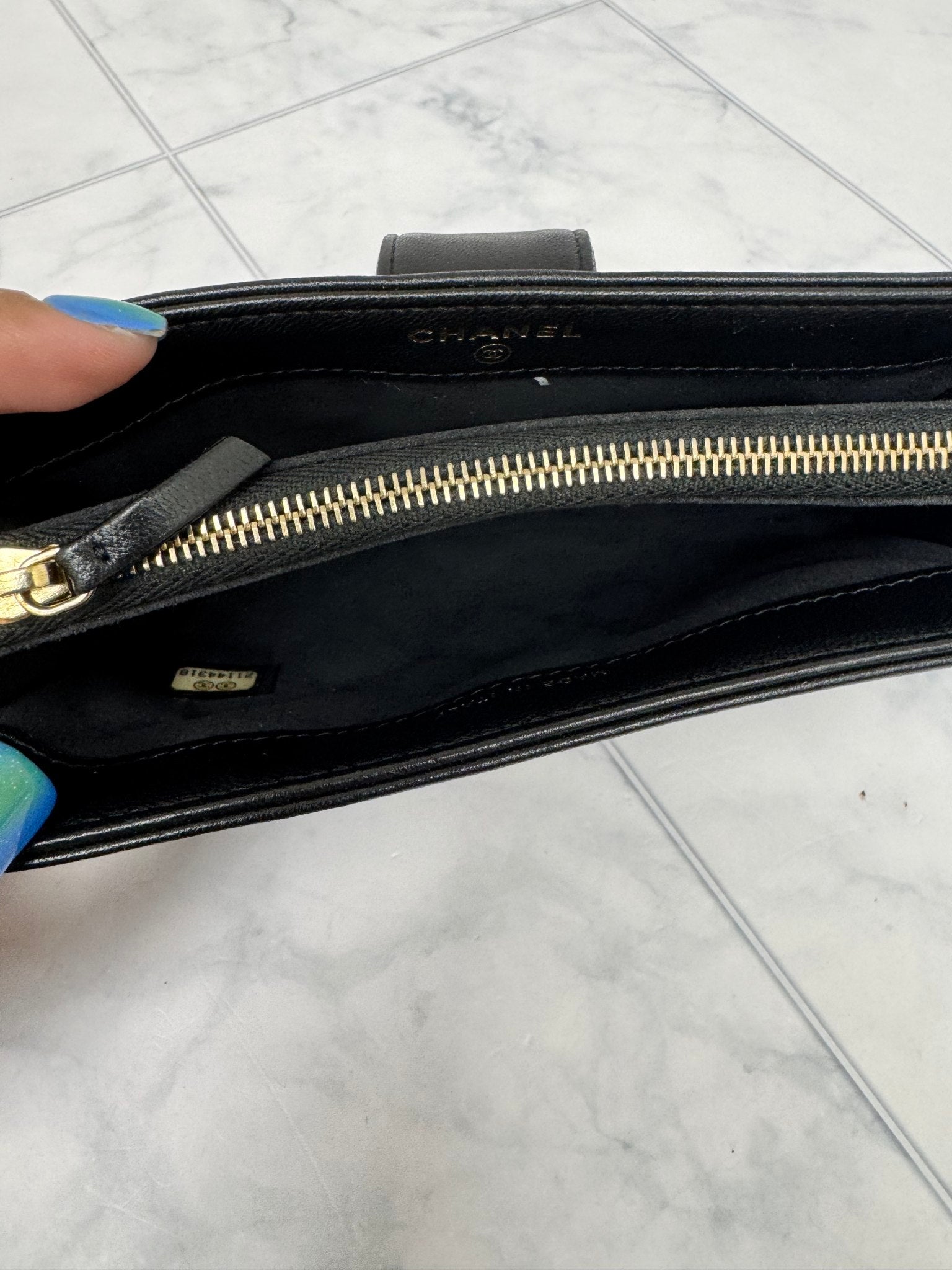 Chanel Black Quilted Leather Boy Clutch