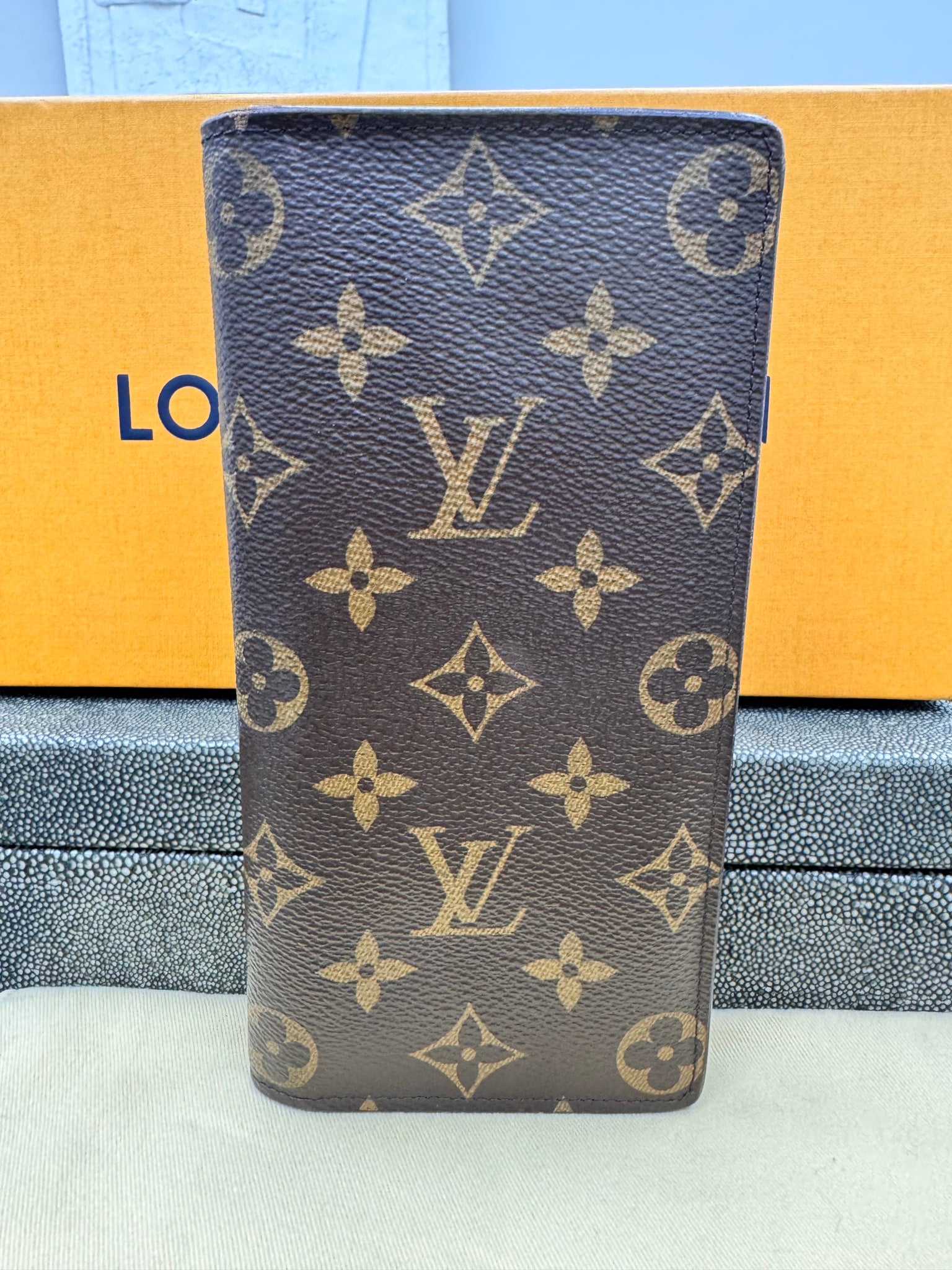 Louis Vuitton Monogram Canvas Brazza Long Wallet