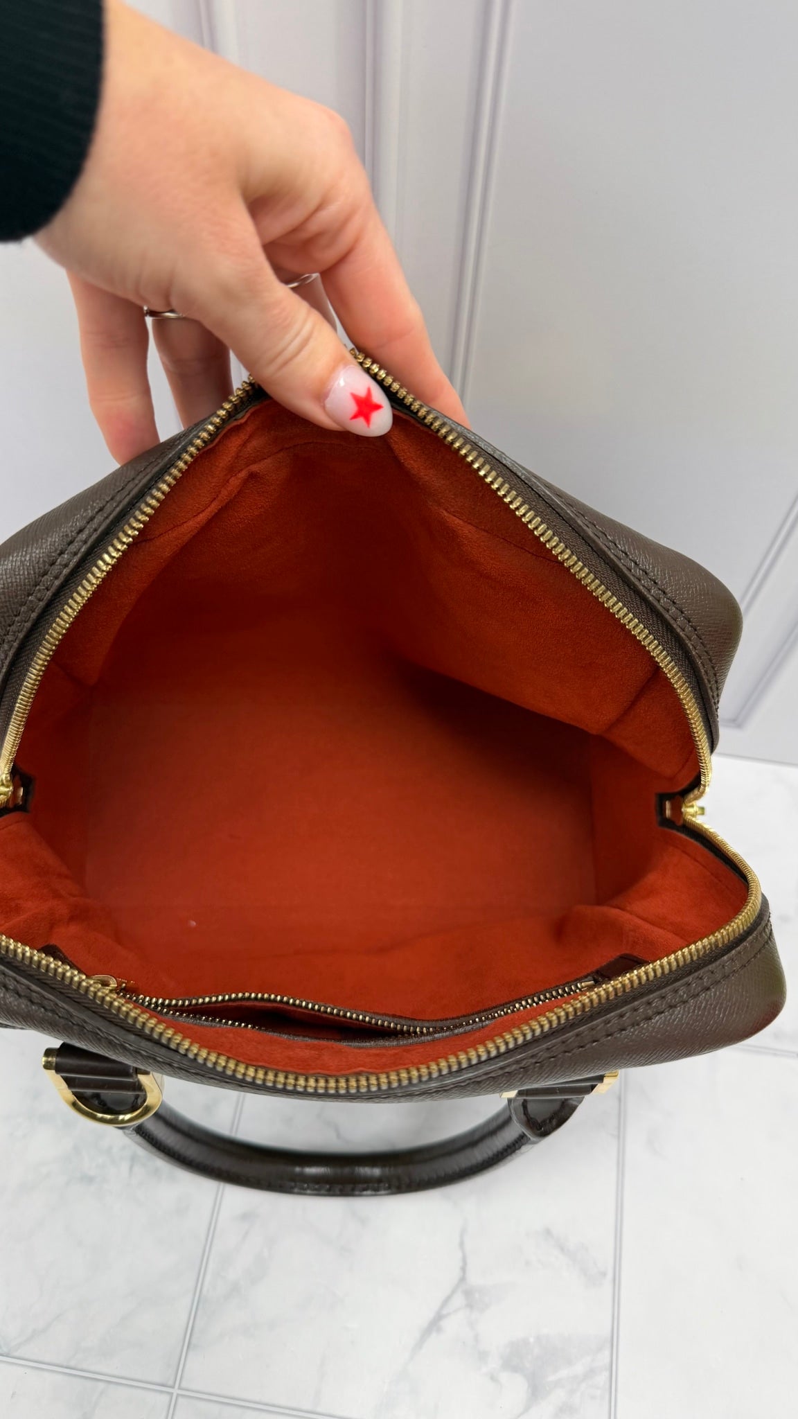 Louis Vuitton Damier Ebene Brera Handbag