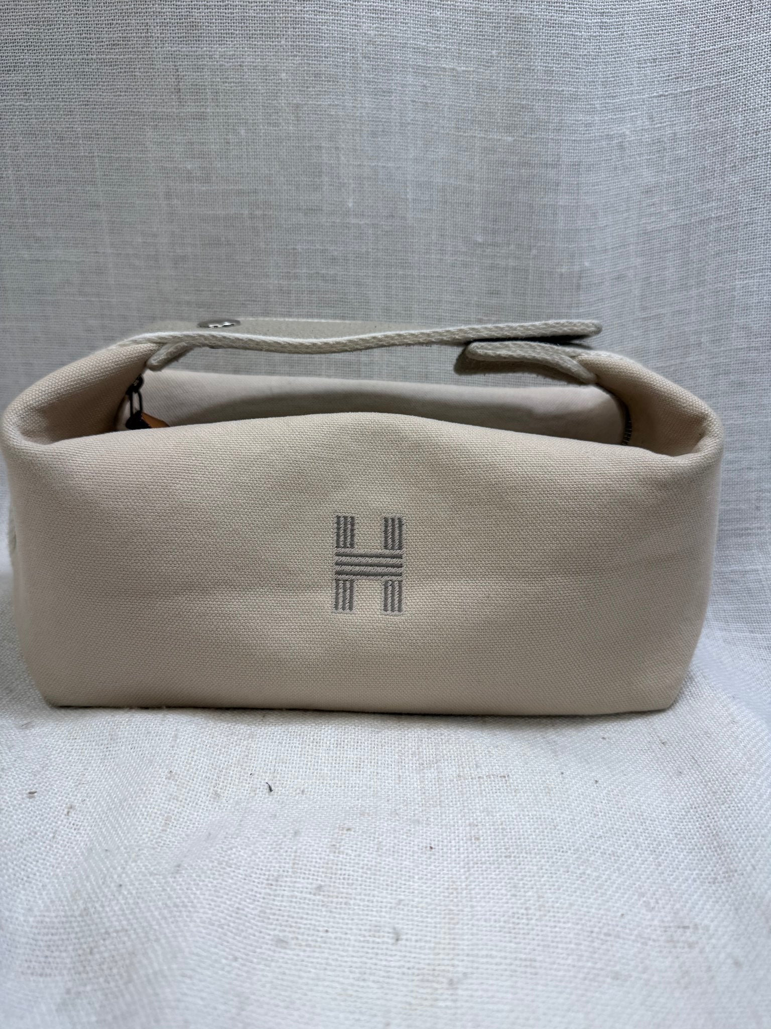 Hermes Cream Canvas Bride-A-Brac PM Case 