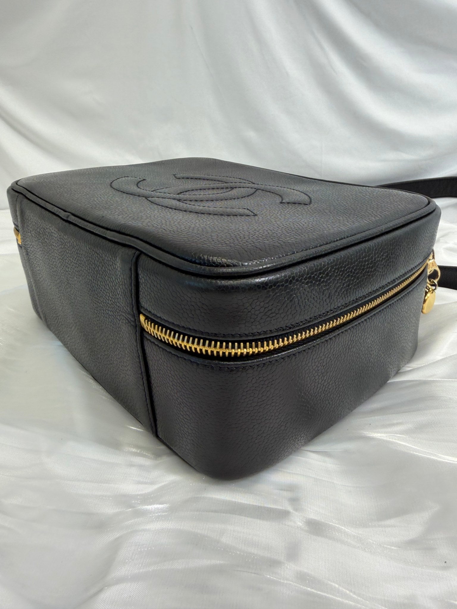 Chanel Black Caviar Large Vanity Case