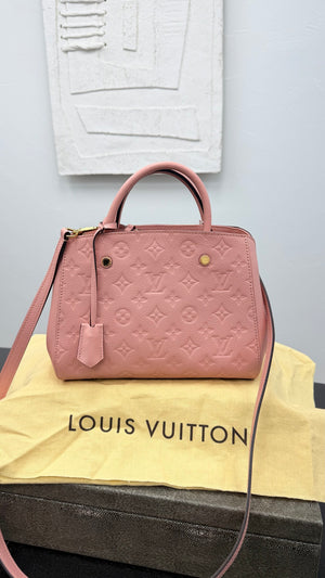 Louis Vuitton Pink Monogram Empreinte Leather Montaigne BB Handbag