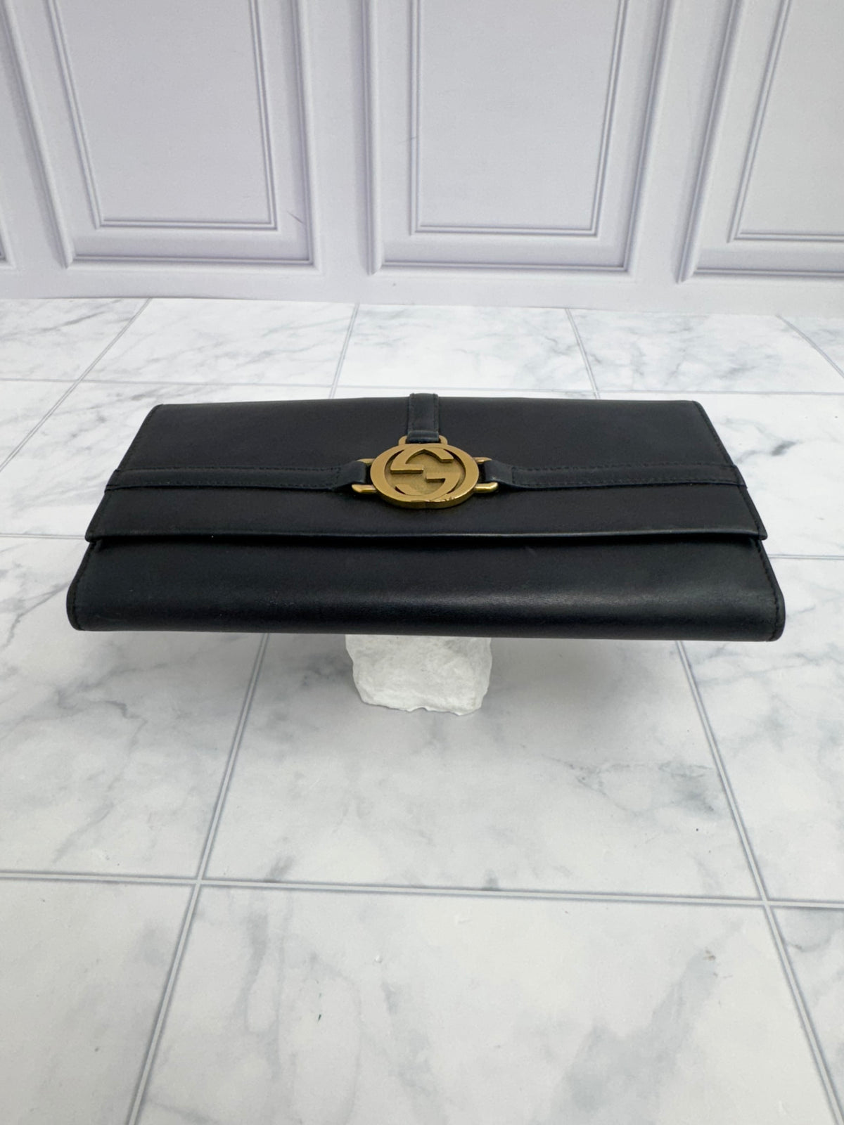 Gucci Black Leather Long Wallet