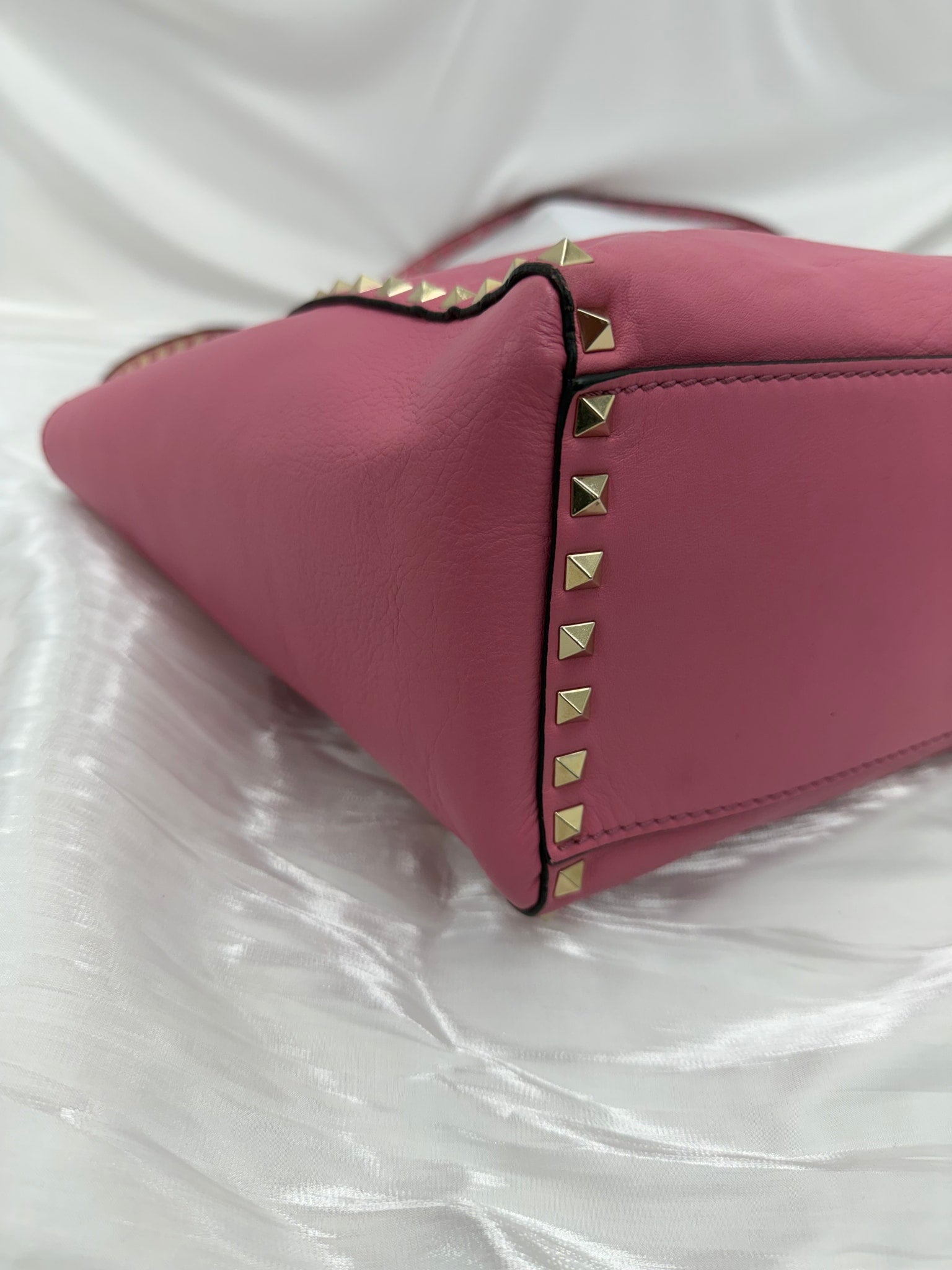 Valentino Pink Leather Rockstud 2Way Handbag