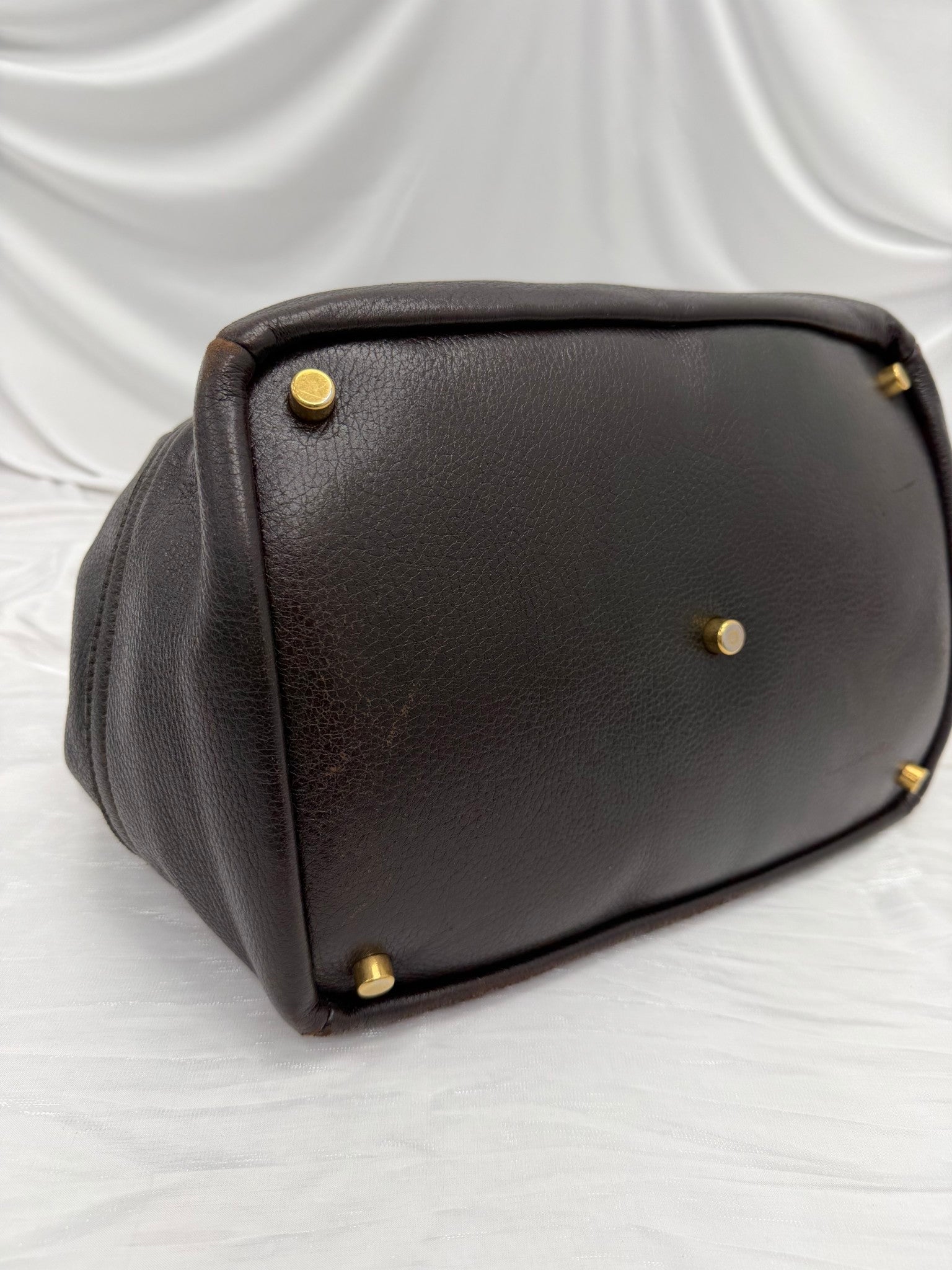 Saint Laurent YSL Brown Leather Hobo Bag