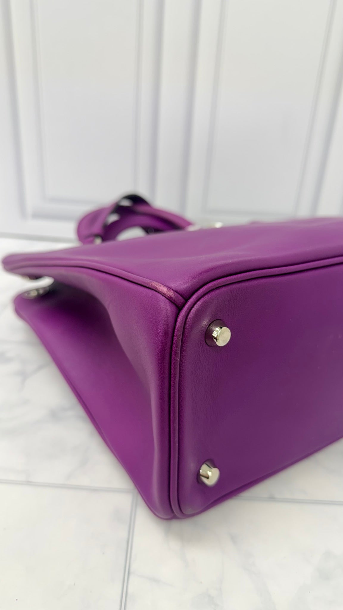 Christian Dior Purple Leather Diorissimo Tote bag 