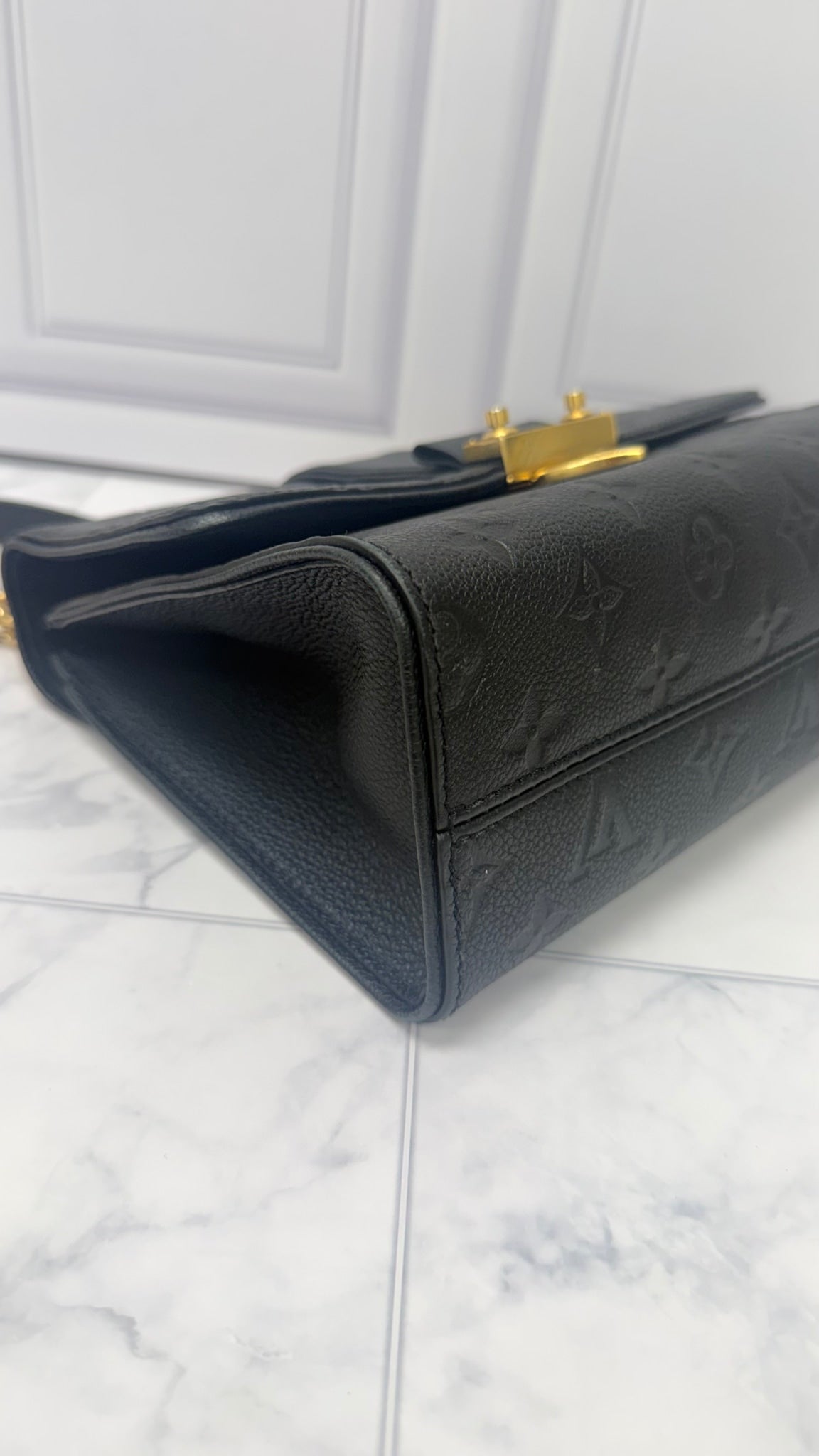 Louis Vuitton Monogram Black Empreinte Leather Saint Sulpice PM Shoulder Bag 