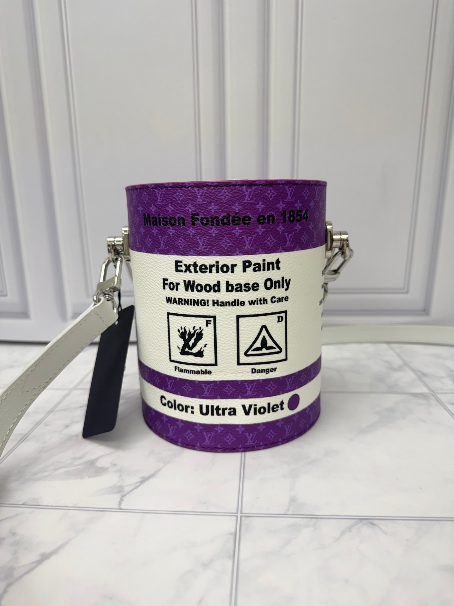Louis Vuitton Purple Canvas And Leather Paint Can Bag
