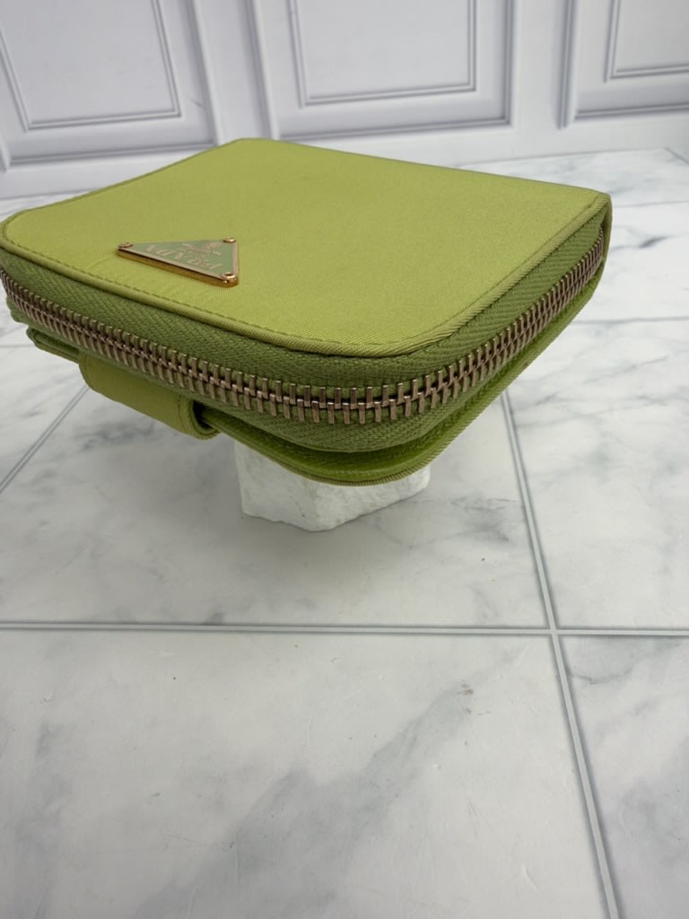 Prada Green Nylon Compact Wallet