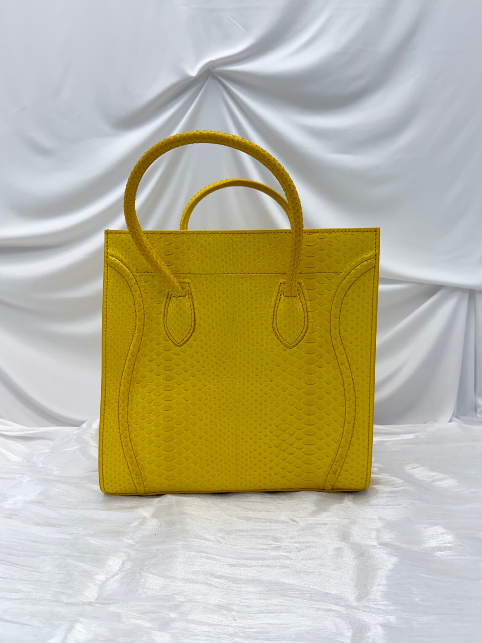 Celine Yellow Python Large Phantom Luggage Bag