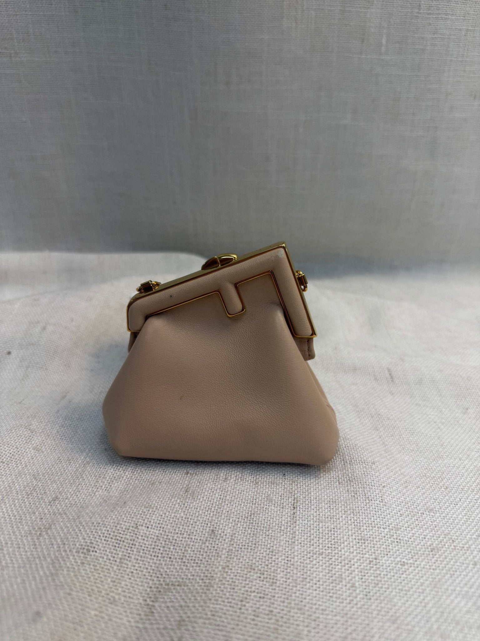 Fendi Cream Leather Nano First Bag Charm