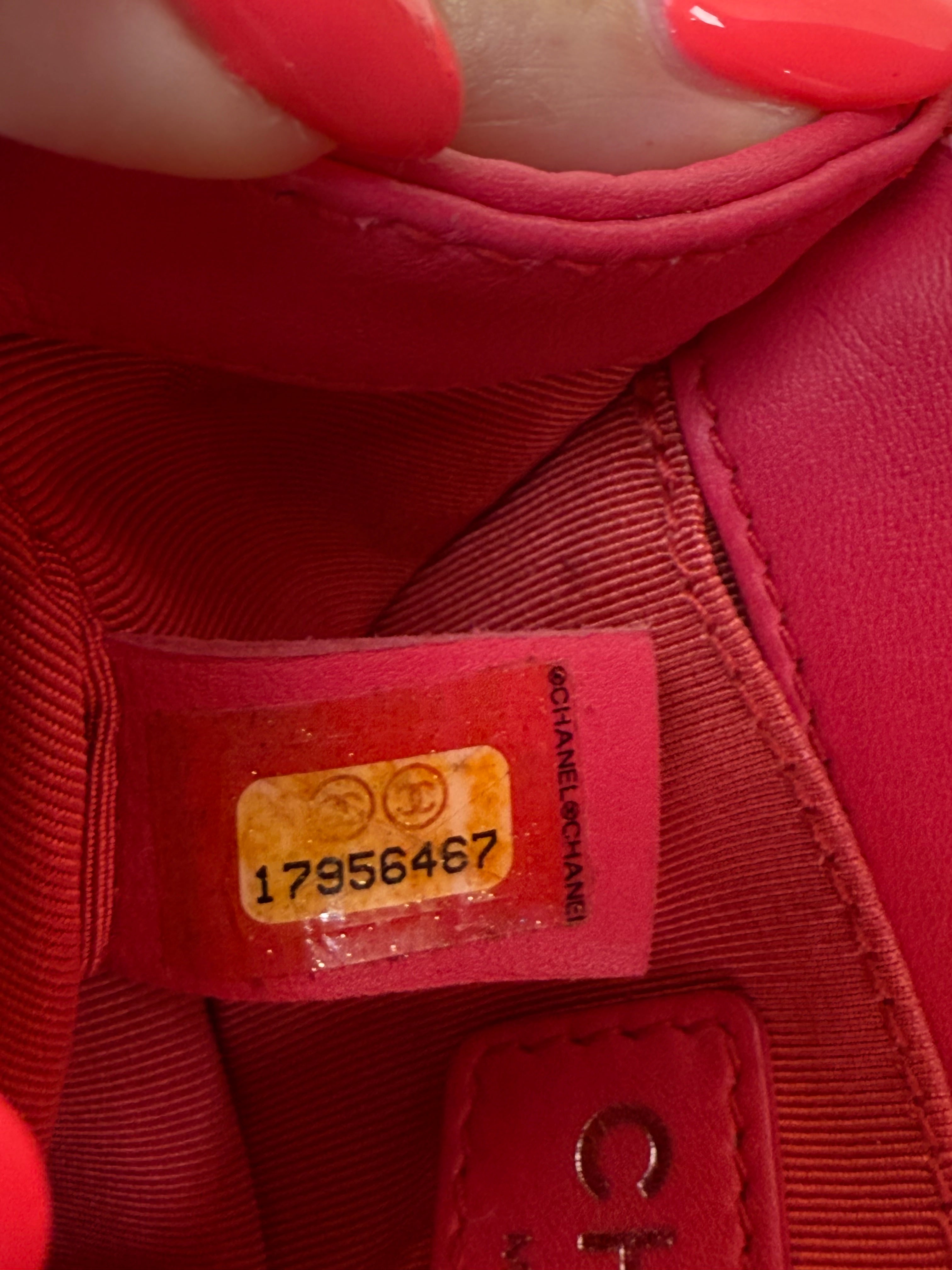 Chanel Pink Quilted Patent Leather Mini Boy Bag