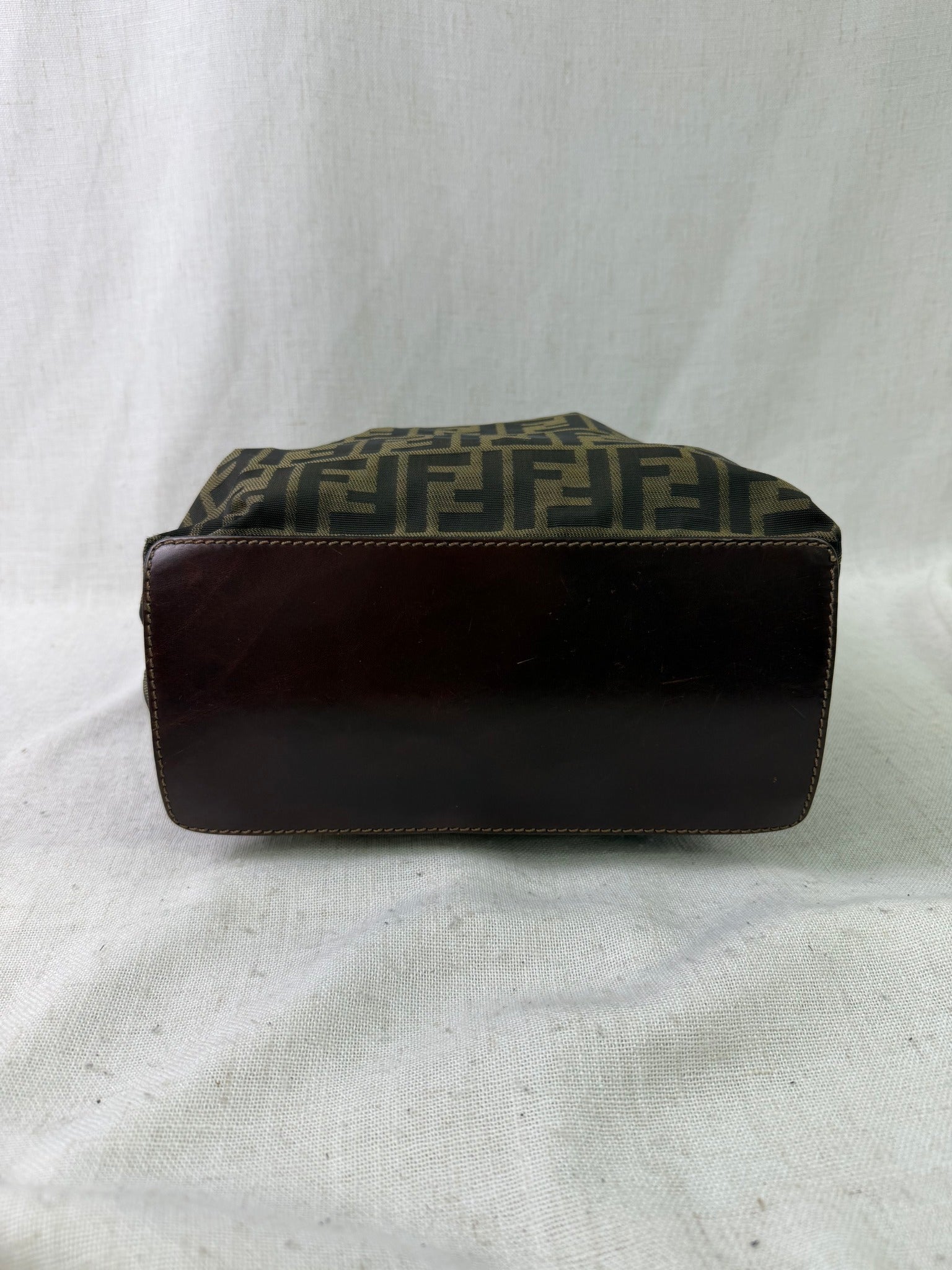 Fendi Brown Canvas Zucca Print Tote Bag