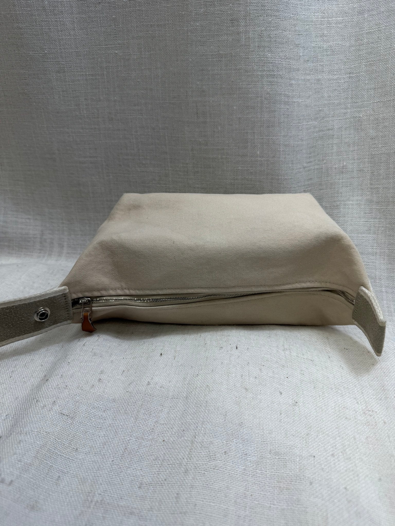 Hermes Cream Canvas Bride-A-Brac PM Case 