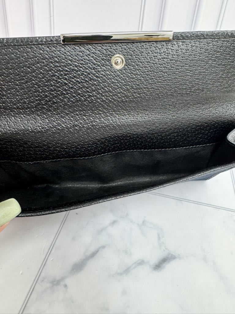 Gucci Black GG Supreme Canvas Long Wallet