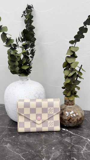 Louis Vuitton Damier Azur Pink Victorine Wallet