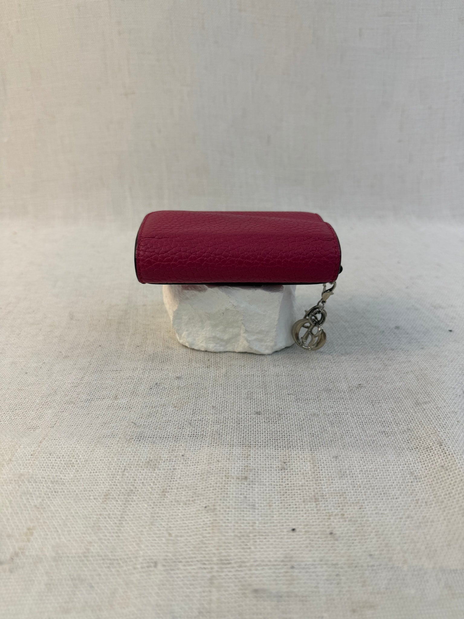 Christian Dior Pink Leather Diorissimo Compact Card Case