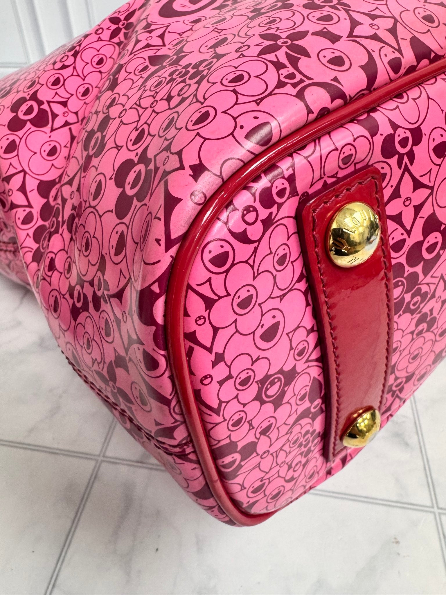 Louis Vuitton x Takashi Murakami Pink Printed PVC Rose Cosmic Blossom PM