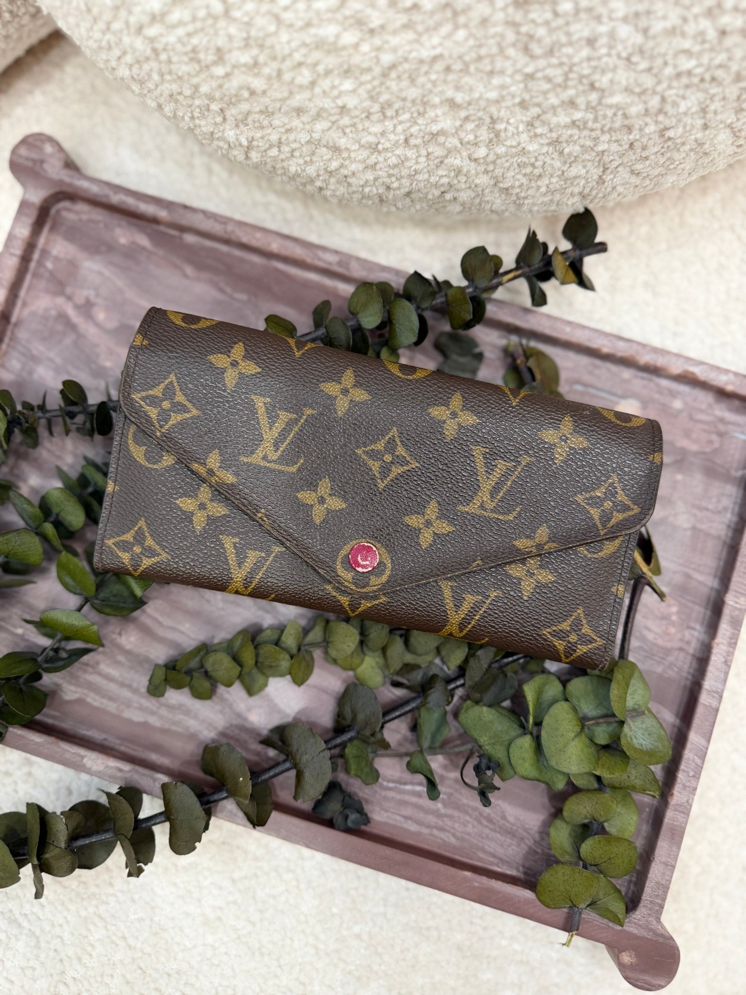 Louis Vuitton Monogram & Fuchsia Josephine Wallet