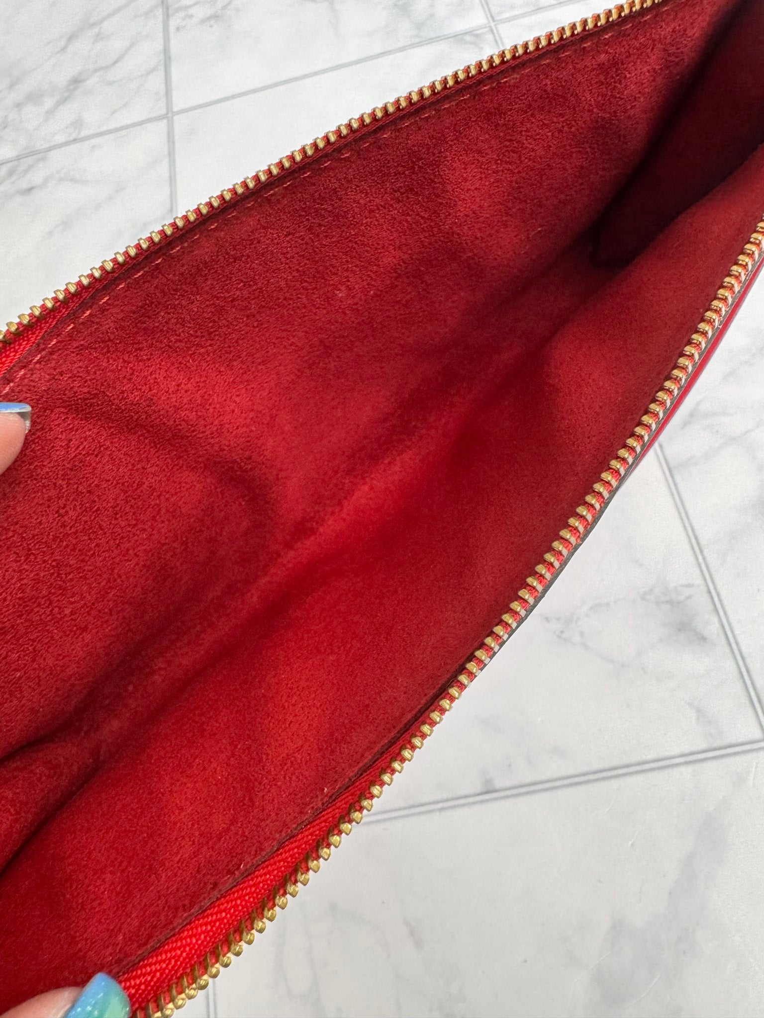 Louis Vuitton Red Epi Pochette Accessoires