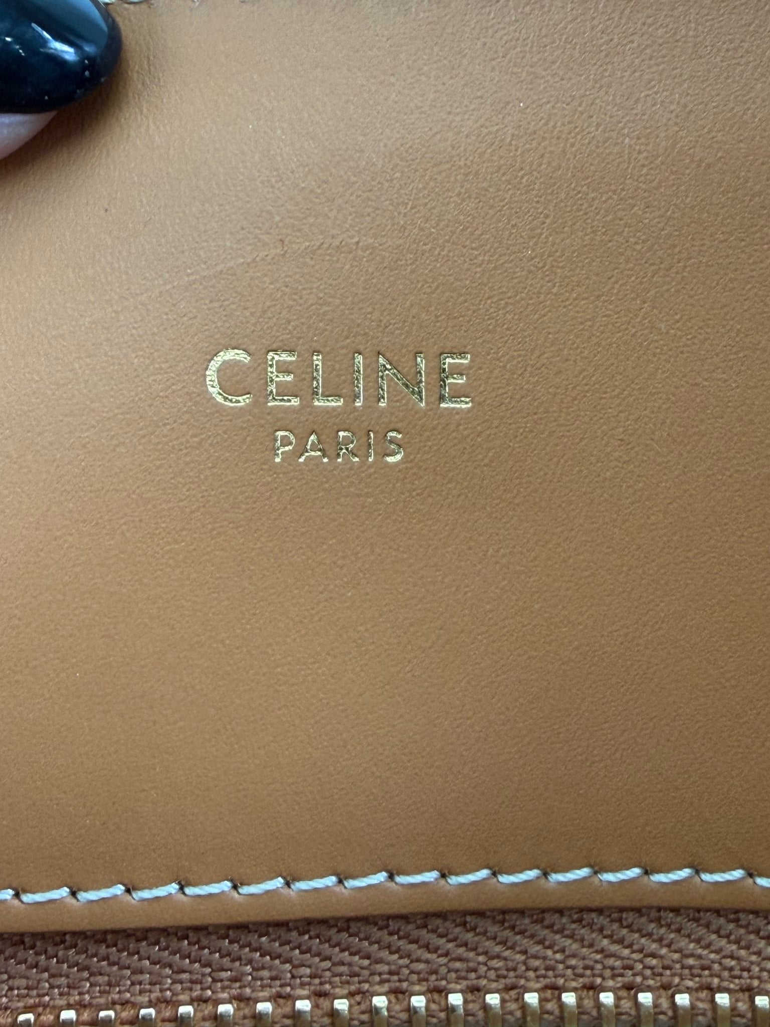 Celine Cream Canvas x Tan Leather Large Vertical Cabas