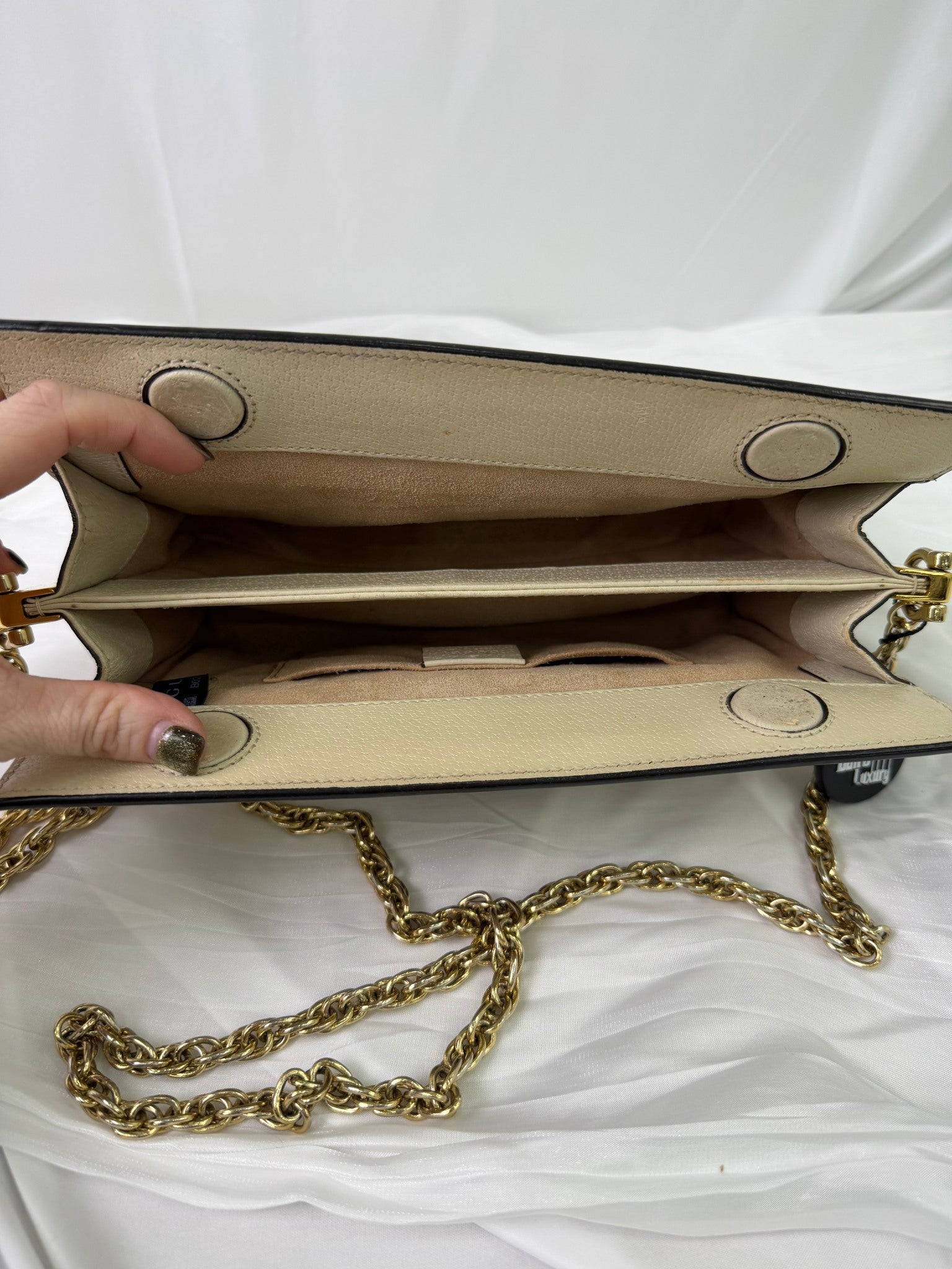 Gucci Cream Ophidia Shoulder Bag