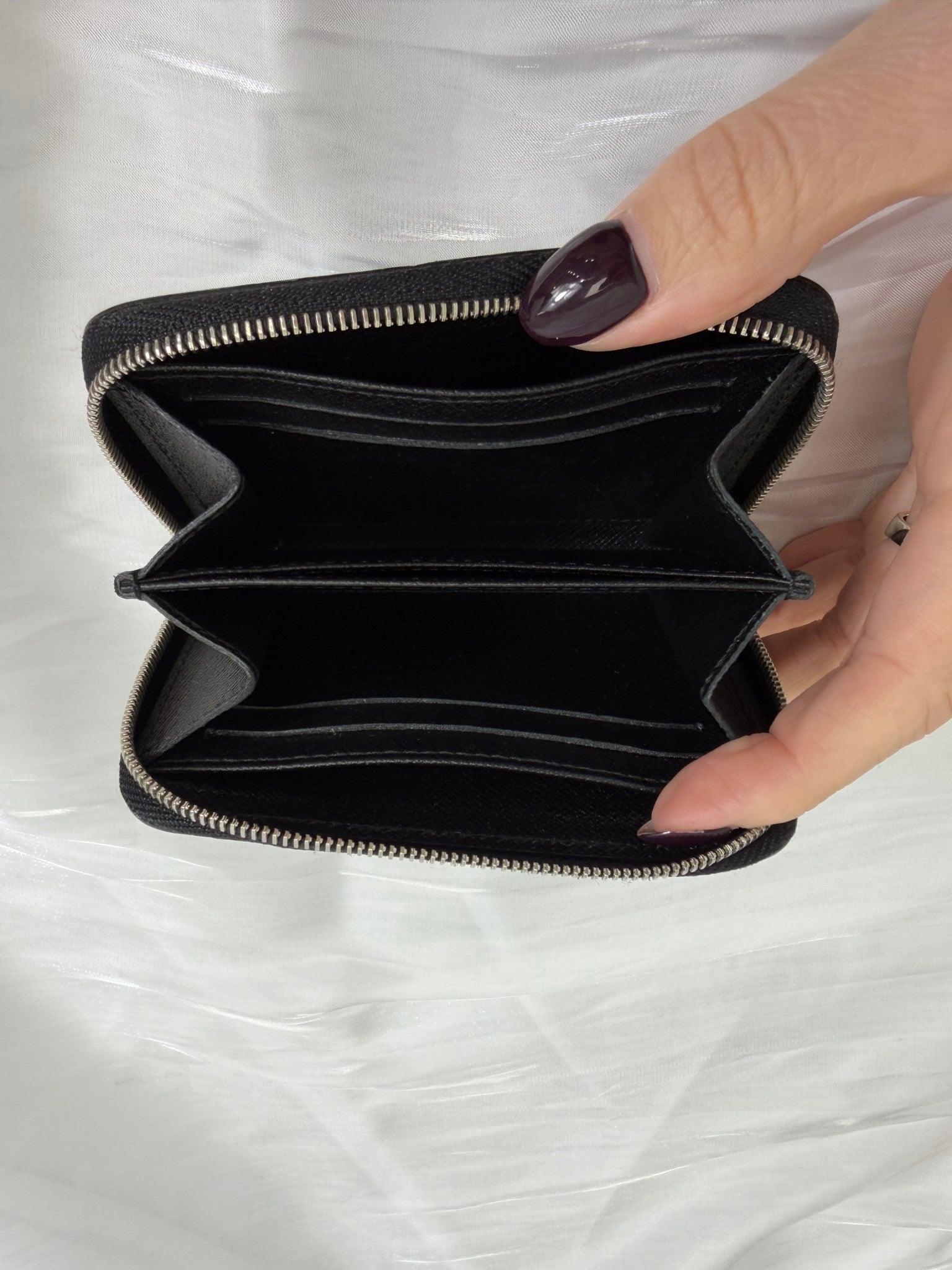 Louis Vuitton Black Epi Zippy Compact Wallet  