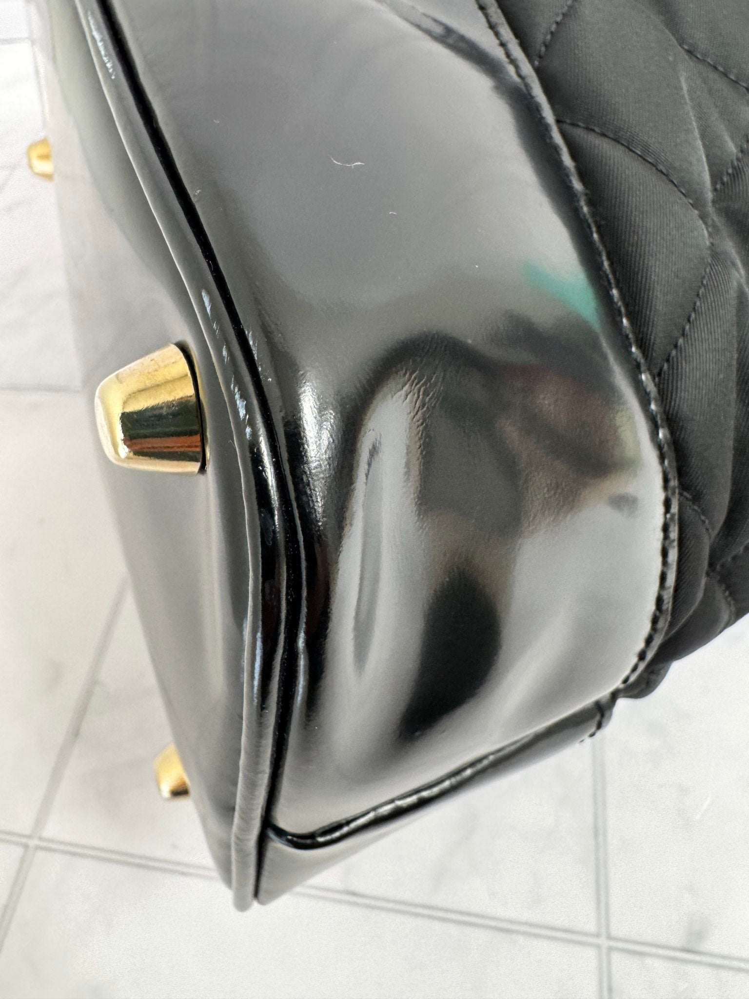 Burberry Black Quilted Nylon Manor Tote Bag