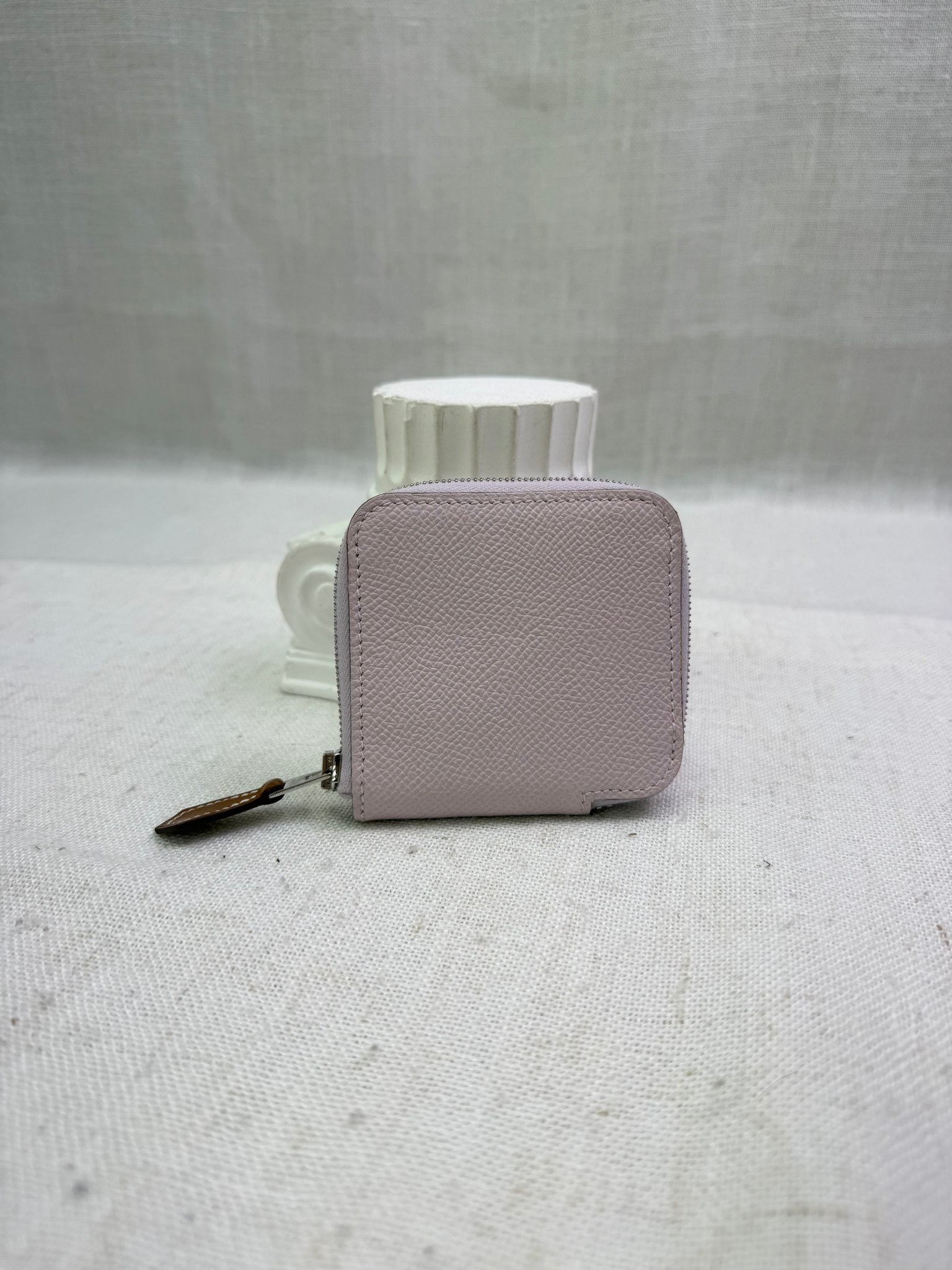 Hermes Pale Epsom Leather Silk’in Coin Purse