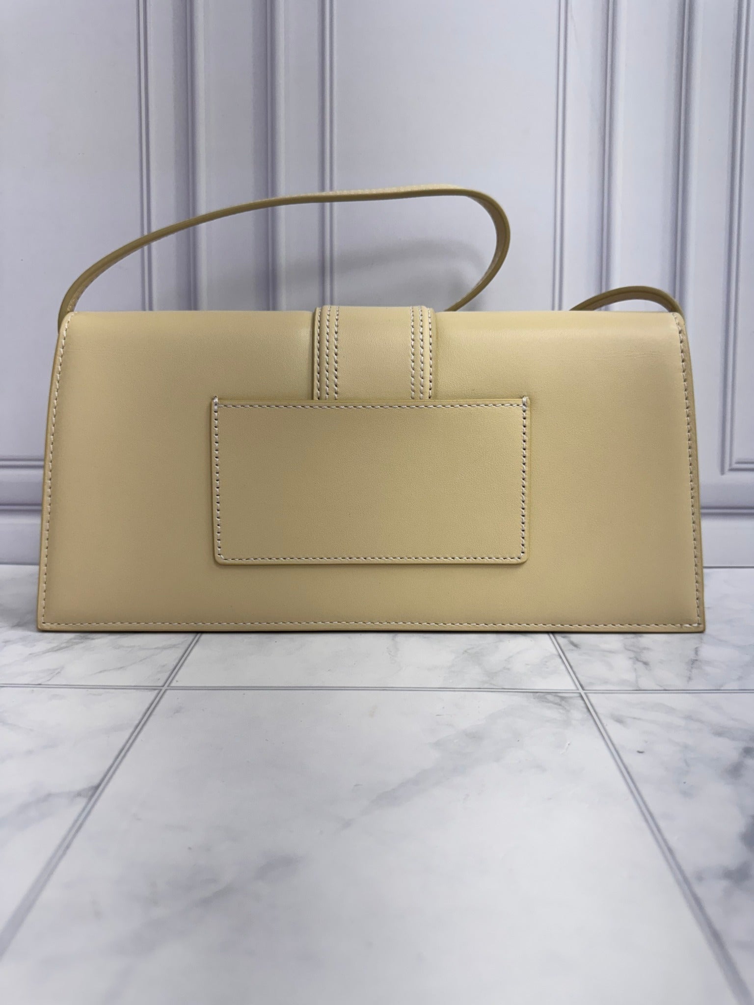 BRAND NEW - Jacquemus Beige Leather Le Bambino Long Shoulder Bag