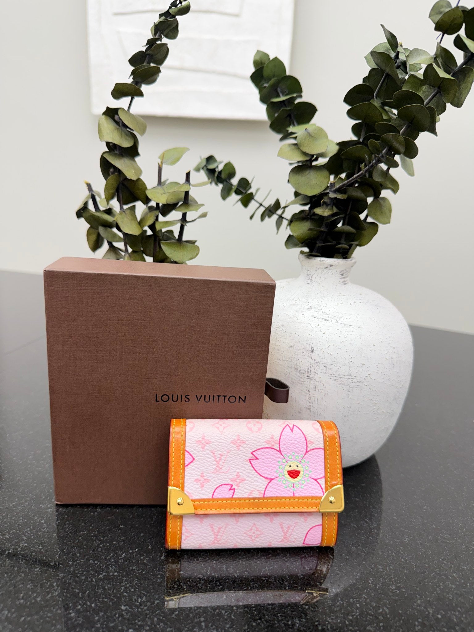 Louis Vuitton Monogram Pink Cherry Blossom Coin Purse 
