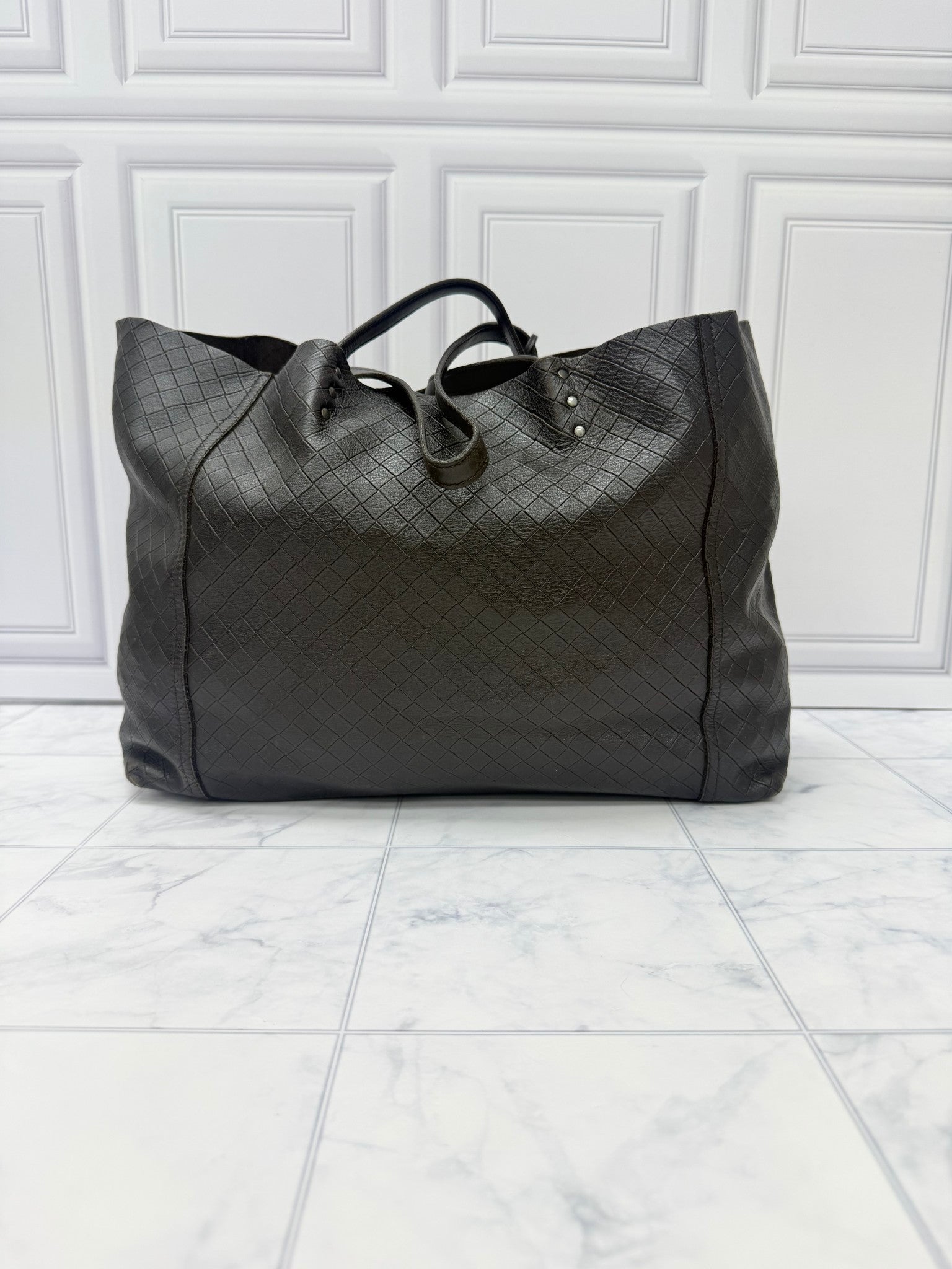 Bottega Veneta Brown Intrecciato Leather Mirage Tote Bag