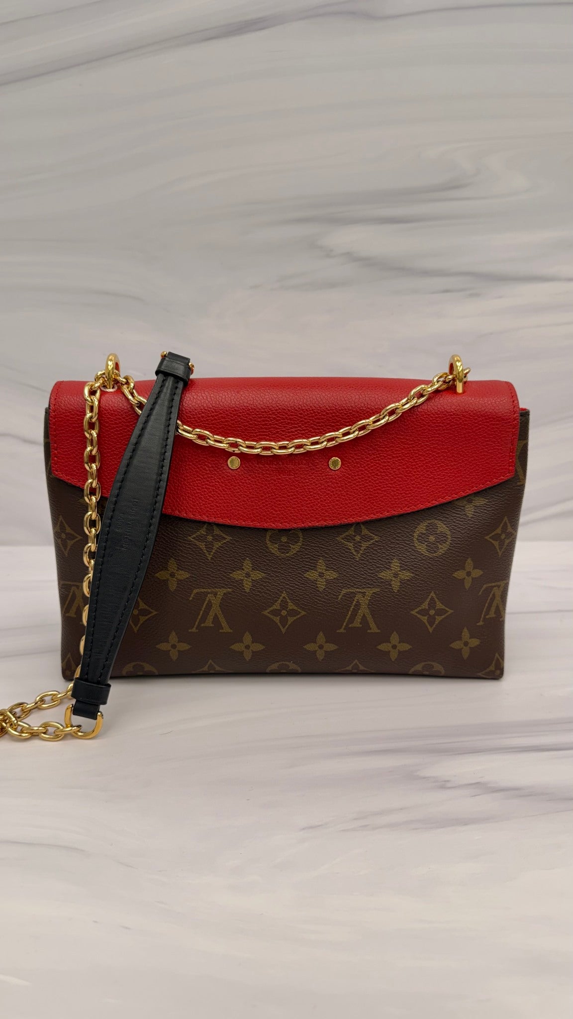 BRAND NEW - Louis Vuitton Monogram & Red Saint Placide Shoulder Bag