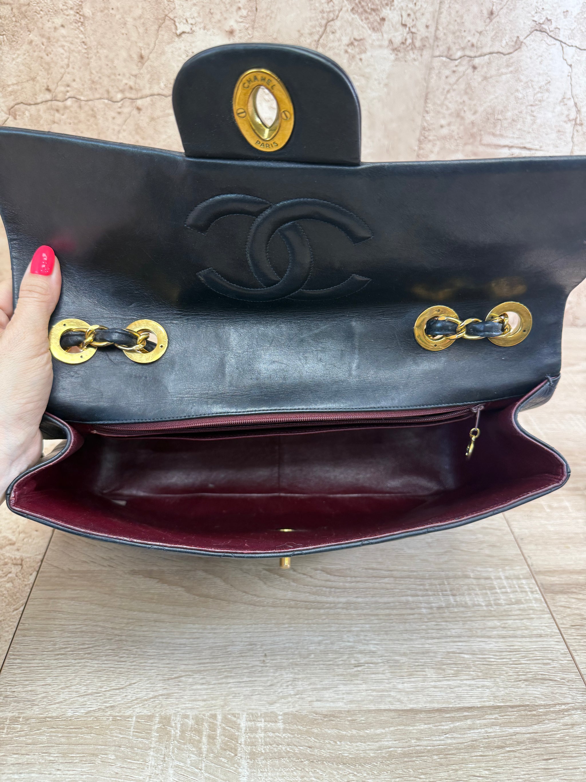Chanel Black Quilted Lambskin XL Jumbo Single Flap Bag