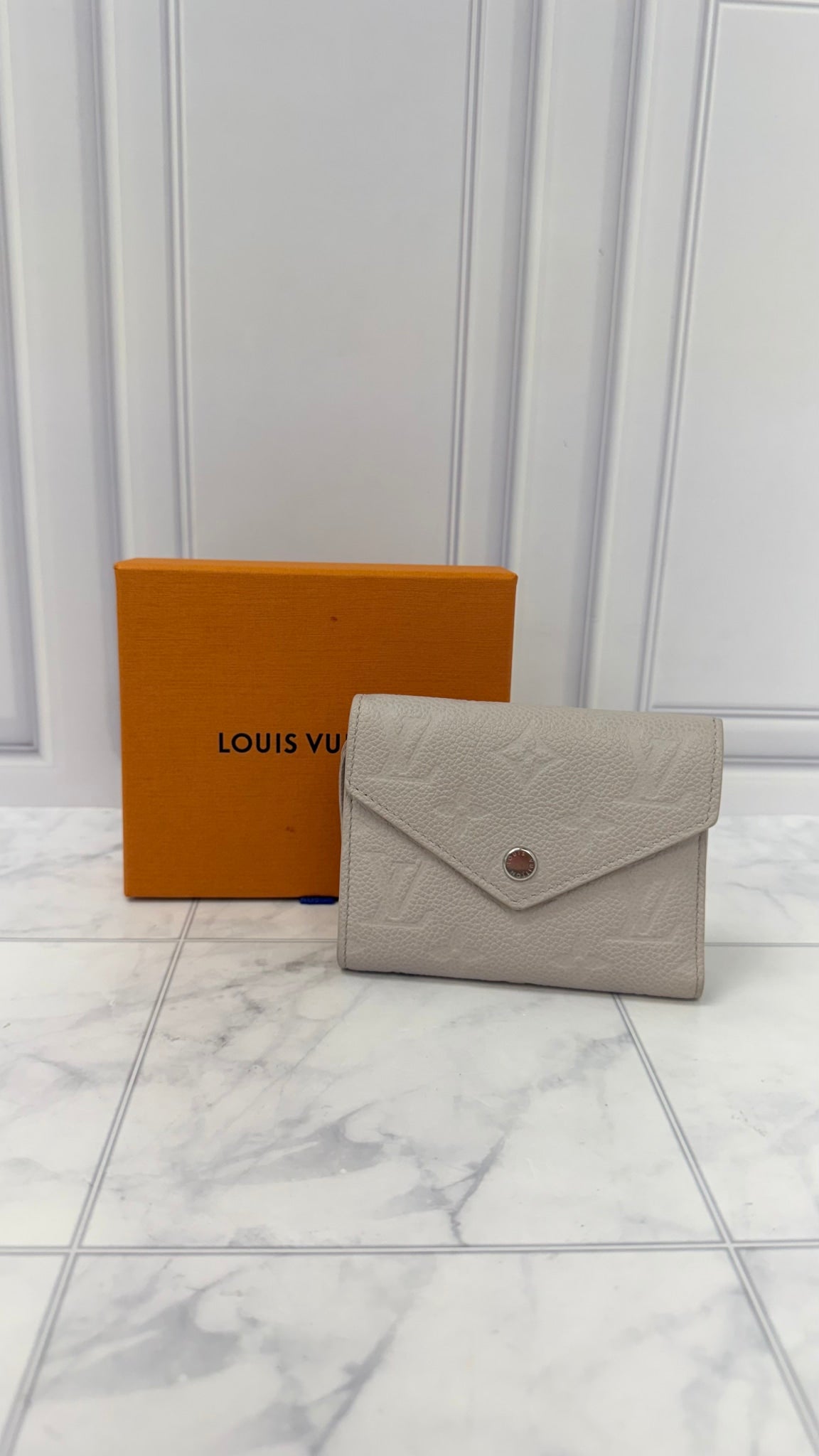 Louis Vuitton Grey Empreinte Leather Compact Wallet 