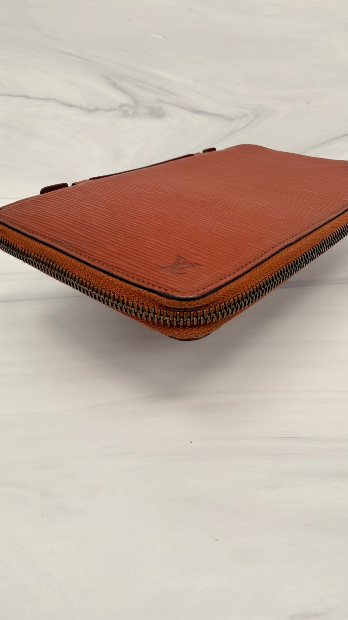 Louis Vuitton Brown Epi Leather Large Zippy Travel Organizer Wallet 