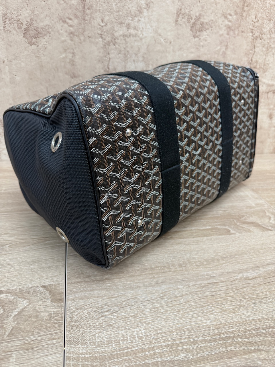 Goyard Black & Brown Voltigeur MM Pet Carrier