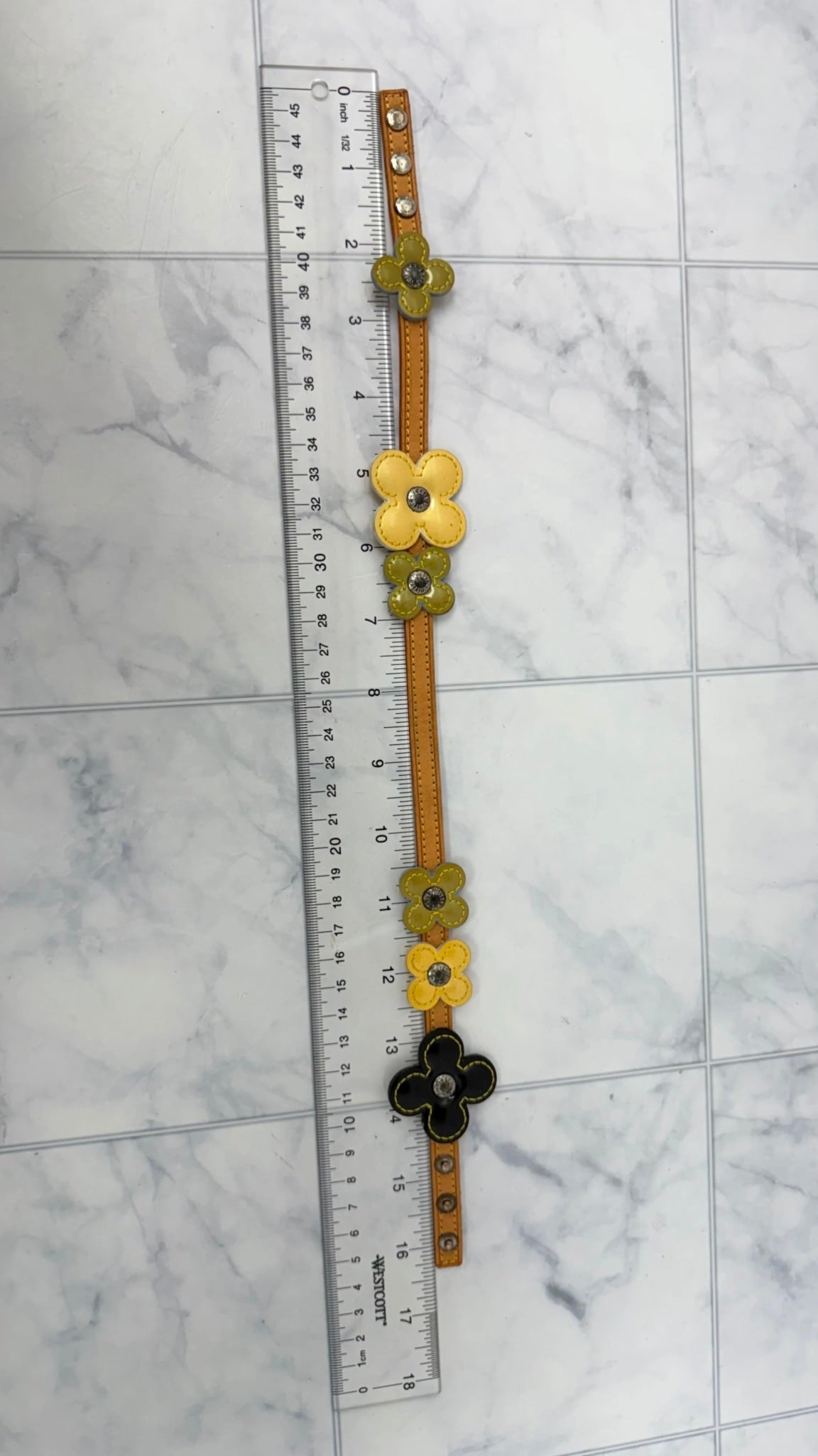 Louis Vuitton Multicolor Leather Lexington Flower Wrap Bracelet 