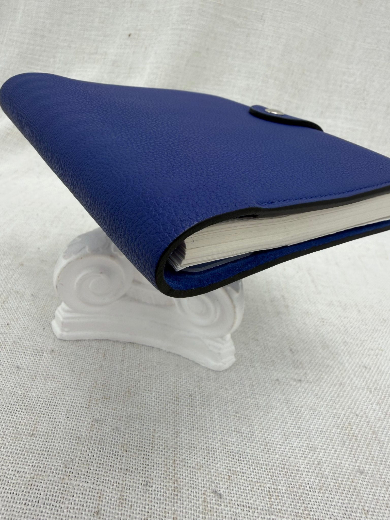 Hermes Blue Leather Notebook Cover