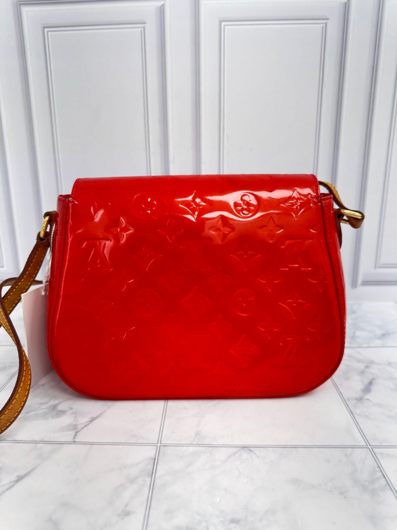 Louis Vuitton Red Vernis Monogram Bellflower Crossbody Bag GM