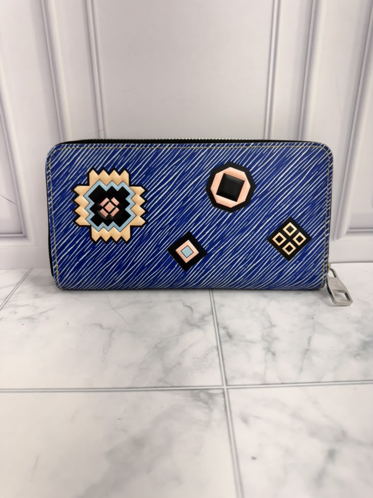 Louis Vuitton Blue Epi Azteque Zippy Wallet