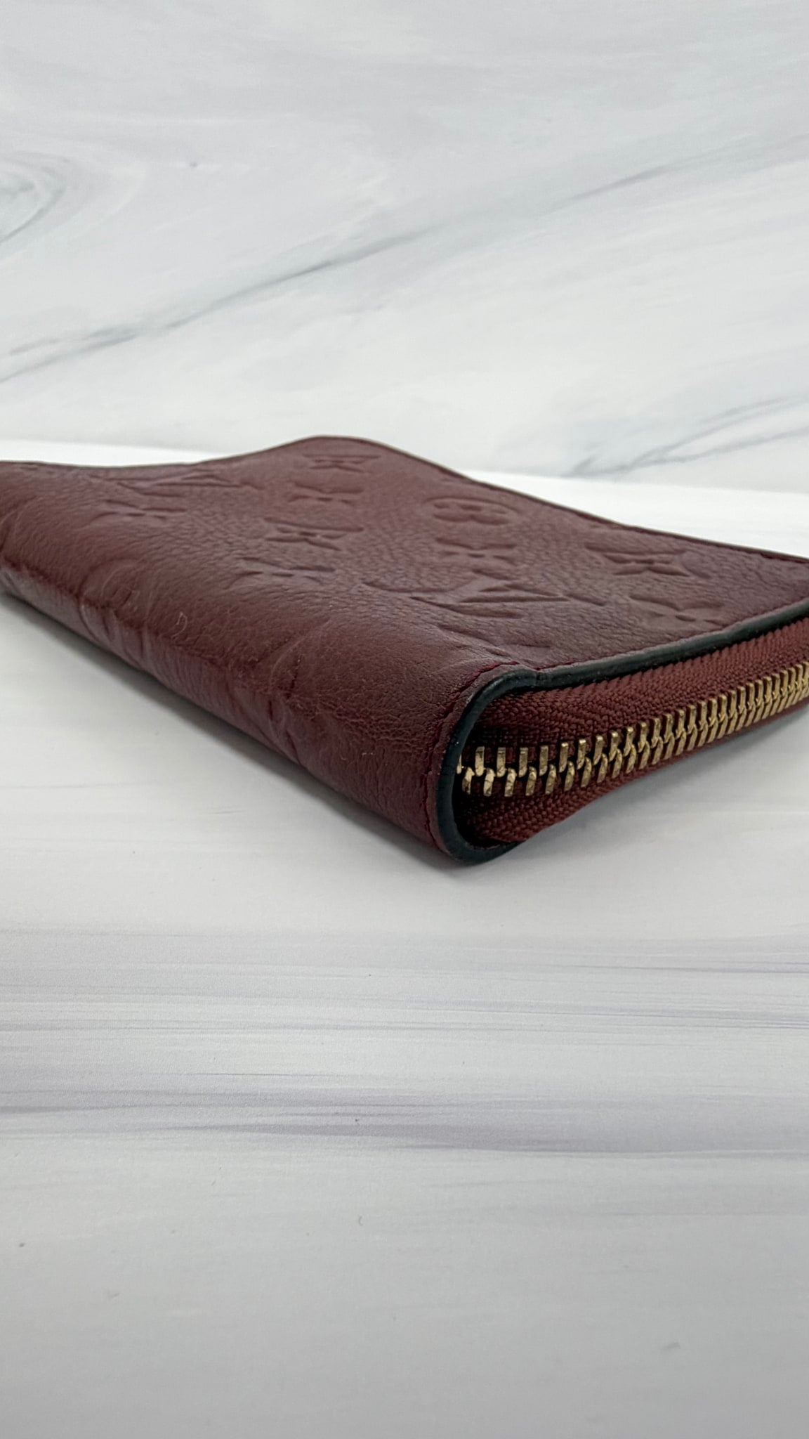 Louis Vuitton Burgundy Empreinte Compact Zippy wallet