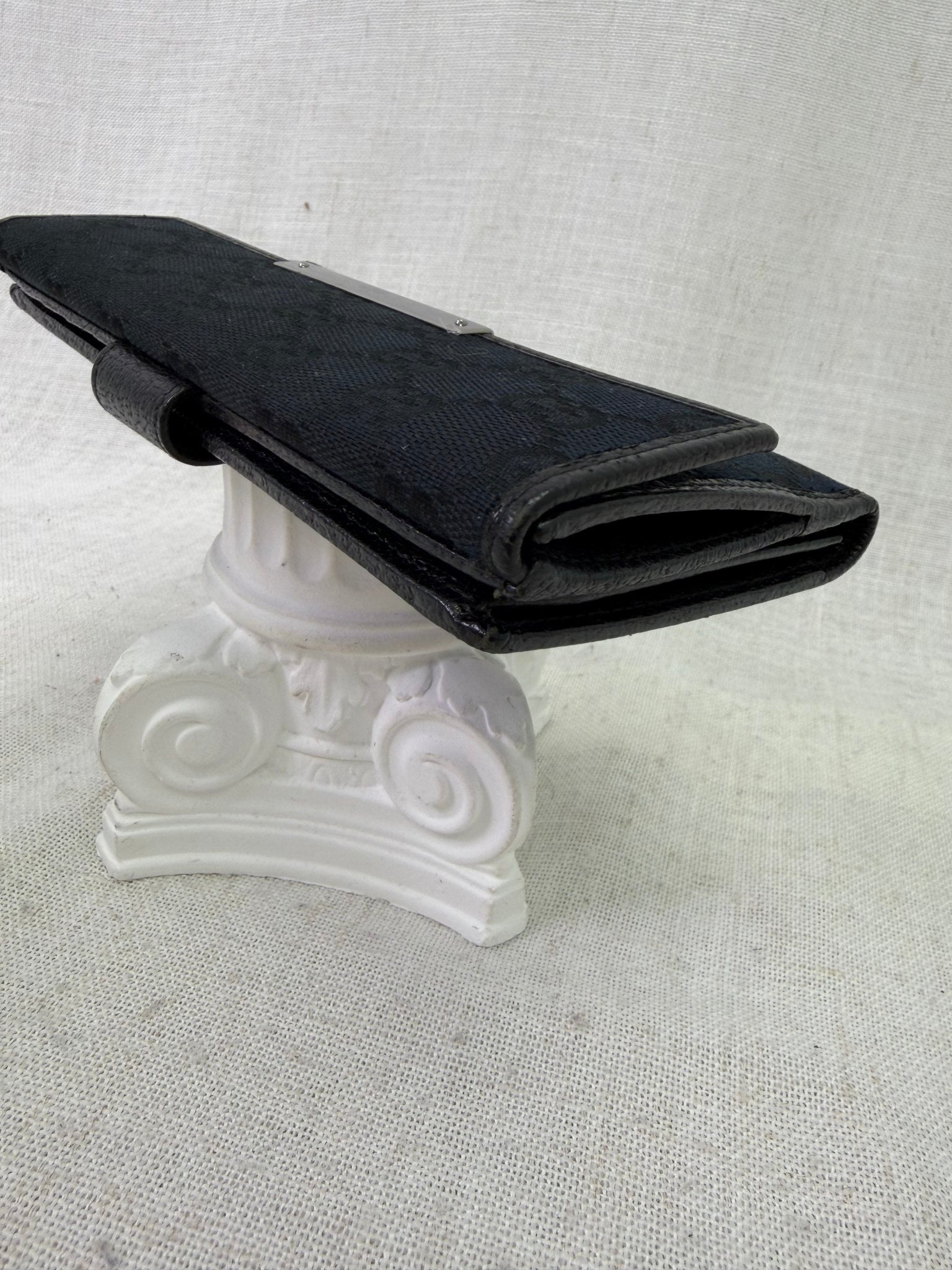 Gucci Black GG Canvas Long Wallet