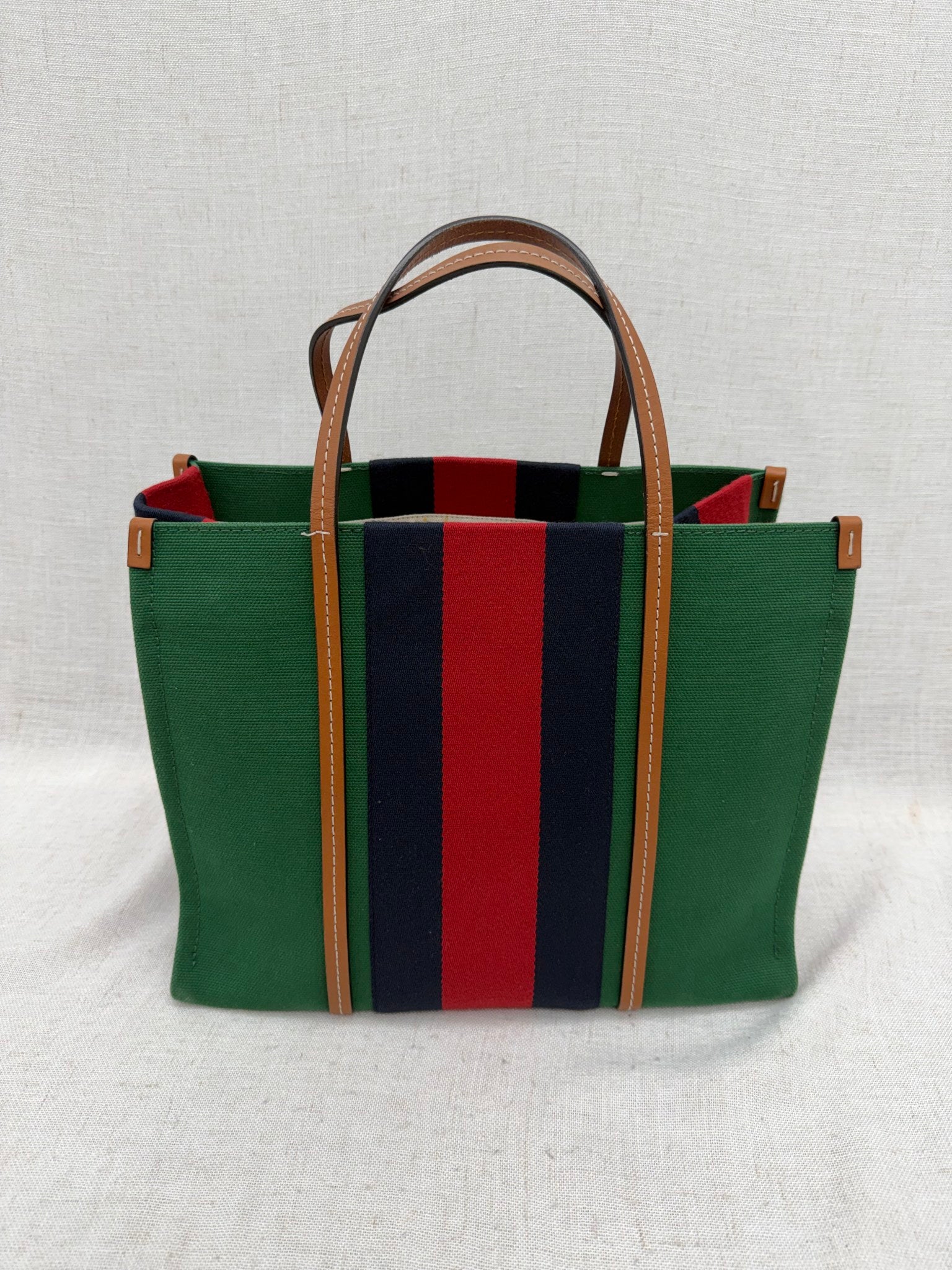 Gucci Green Canvas Web Interlocking G Tote Bag
