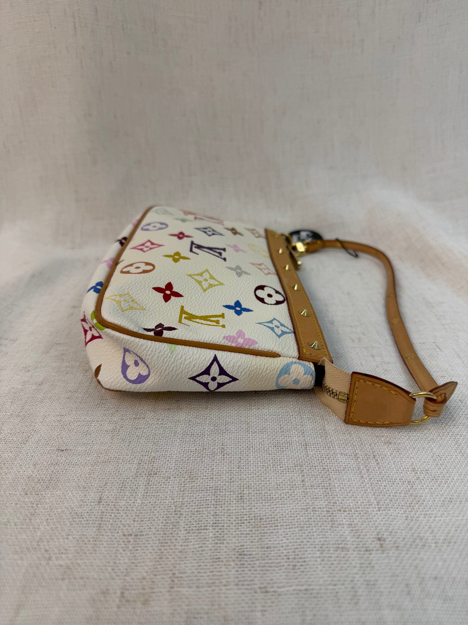 Louis Vuitton White Multicolor Pochette Bag