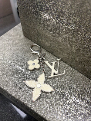 Louis Vuitton Silver Tone & White Epi Bag Charm