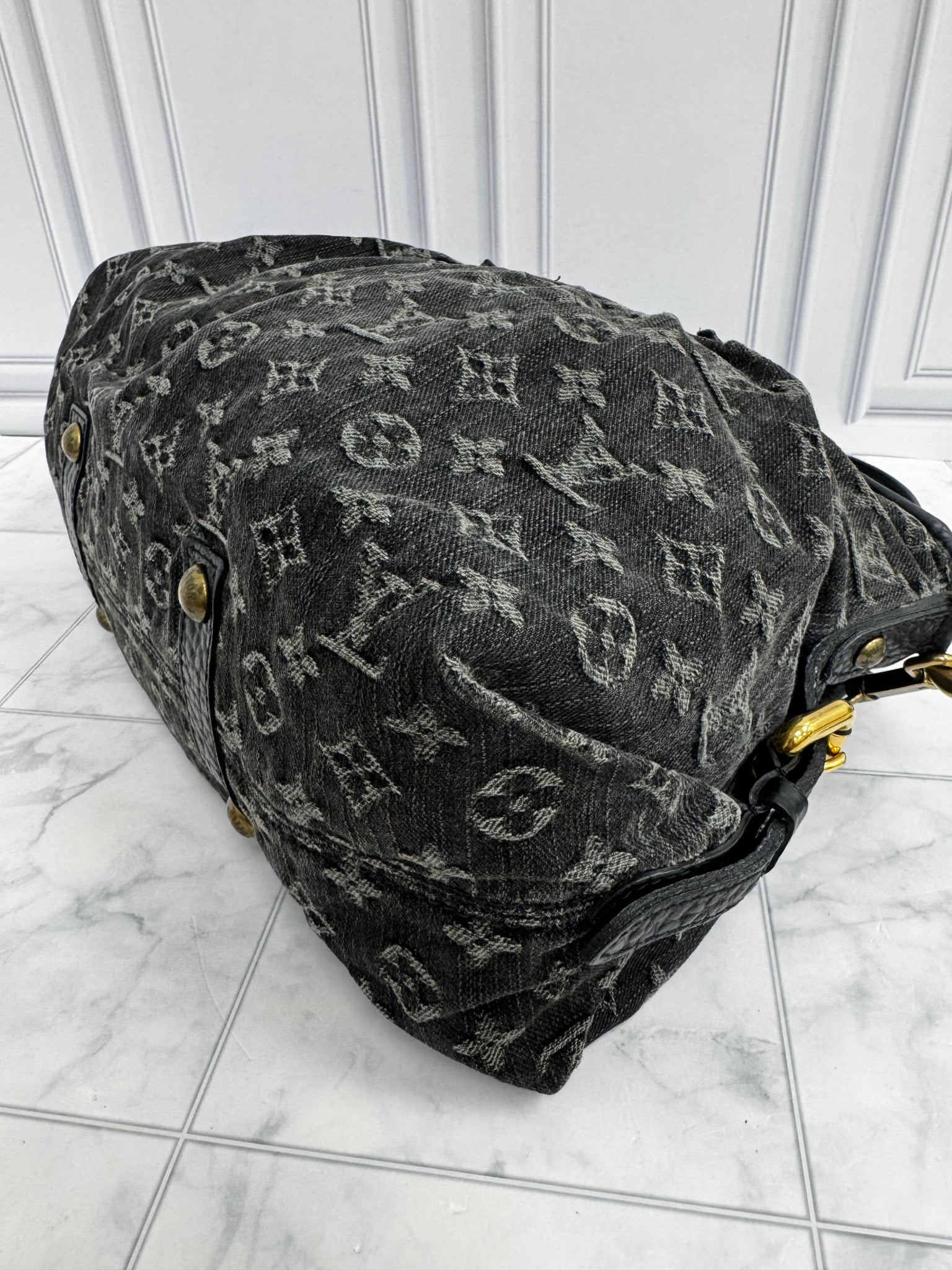Louis Vuitton Black Denim Monogram Neo Cabby MM 